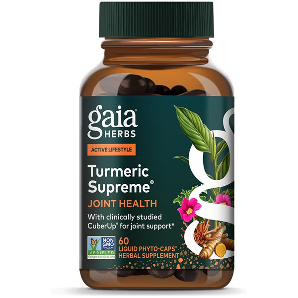 Gaia Herbs Turmeric Supreme Joint Health 60 Vegan Capsules Gaia Herbs
